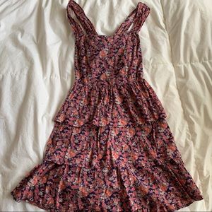 Tie-back floral dress
